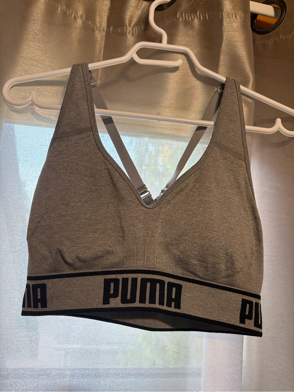 Puma Gray Seamless Sports Bralette size Medium